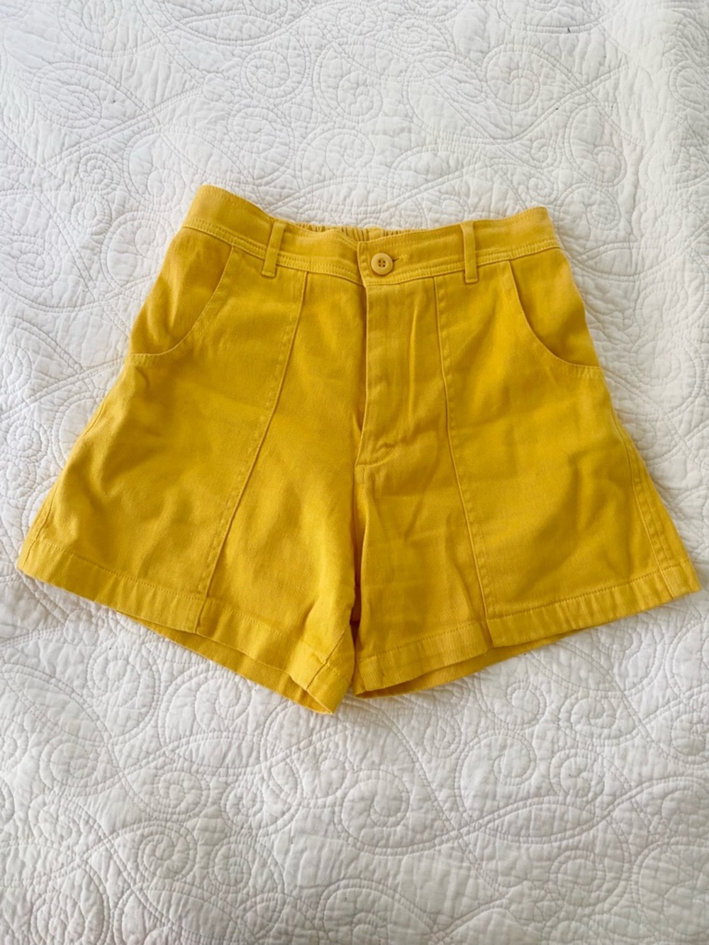 Jungmaven High-Waist Venice Shorts in Marigold ☀️